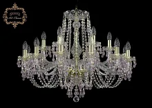 Люстра подвесная хрустальная 11.24.12+6.300.Gd.V7010 Bohemia Art Classic прозрачная на 18 ламп, основание золотое в стиле классический Люстра подвесная хрустальная 11.24.12+6.300.Gd.V7010 Bohemia Art Classic прозрачная на 18 ламп, основание золотое в стиле классический